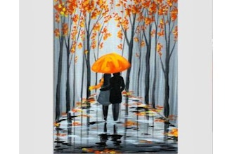 All Ages Paint Nite: Rainy Autumn Stroll